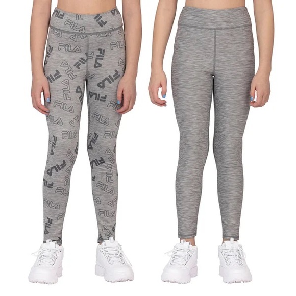 Fila Girls 10-12 Gray Reversible Leggings - Picture 1 of 8